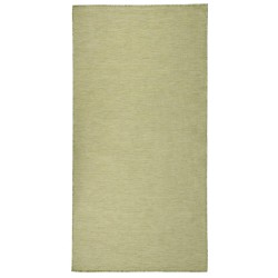 vidaXL Outdoor-Teppich Flachgewebe 100x200 cm Grün