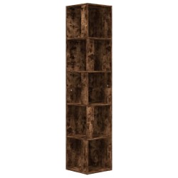 vidaXL Eckregal Räuchereiche 33x33x164,5 cm Holzwerkstoff
