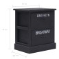 vidaXL Nachttisch Schwarz 38×28×45 cm Paulownia-Holz vidaXL Nachttisch Schwarz 38×28×45 cm Paulownia-Holz