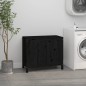 vidaXL Wäschetruhe Schwarz 88,5x44x76 cm Massivholz Kiefer vidaXL Wäschetruhe Schwarz 88,5x44x76 cm Massivholz Kiefer