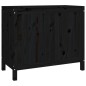 vidaXL Wäschetruhe Schwarz 88,5x44x76 cm Massivholz Kiefer vidaXL Wäschetruhe Schwarz 88,5x44x76 cm Massivholz Kiefer