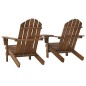 vidaXL Garten-Adirondack-Stühle mit Teetisch Massivholz Tanne Braun vidaXL Garten-Adirondack-Stühle mit Teetisch Massivholz Tanne Braun