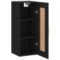 vidaXL Wandschrank Schwarz 34,5x34x90 cm Holzwerkstoff vidaXL Wandschrank Schwarz 34,5x34x90 cm Holzwerkstoff