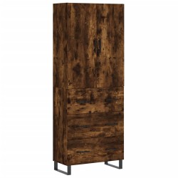 vidaXL Highboard Räuchereiche 69,5x34x180 cm Holzwerkstoff