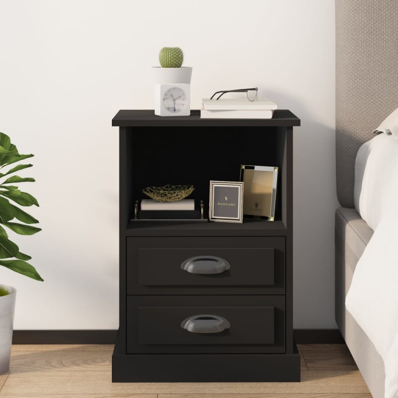 vidaXL Nachttisch Schwarz 43x36x60 cm vidaXL Nachttisch Schwarz 43x36x60 cm