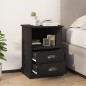 vidaXL Nachttisch Schwarz 43x36x60 cm vidaXL Nachttisch Schwarz 43x36x60 cm