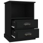 vidaXL Nachttisch Schwarz 43x36x60 cm vidaXL Nachttisch Schwarz 43x36x60 cm
