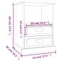 vidaXL Nachttisch Schwarz 43x36x60 cm vidaXL Nachttisch Schwarz 43x36x60 cm
