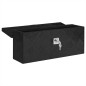 vidaXL Aufbewahrungsbox Schwarz 50x15x20,5 cm Aluminium vidaXL Aufbewahrungsbox Schwarz 50x15x20,5 cm Aluminium