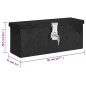 vidaXL Aufbewahrungsbox Schwarz 50x15x20,5 cm Aluminium vidaXL Aufbewahrungsbox Schwarz 50x15x20,5 cm Aluminium