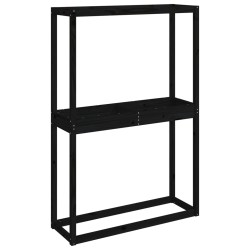 vidaXL Reifenregal Schwarz 120x40x180 cm Massivholz Kiefer