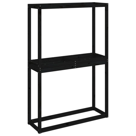vidaXL Reifenregal Schwarz 120x40x180 cm Massivholz Kiefer