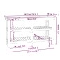 vidaXL Werkbank Schwarz 142,5x50x80 cm Massivholz Kiefer