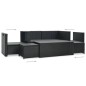 6-tlg. Garten-Lounge-Set mit Auflagen Poly Rattan Schwarz 6-tlg. Garten-Lounge-Set mit Auflagen Poly Rattan Schwarz