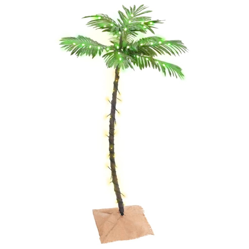 vidaXL Künstliche Palme LED Warmweiß 72 LEDs 120 cm vidaXL Künstliche Palme LED Warmweiß 72 LEDs 120 cm