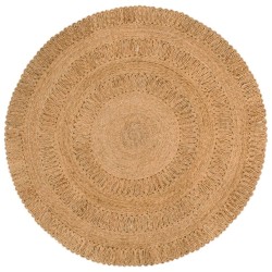 vidaXL Teppich Jute Handgeflochten 150 cm Rund