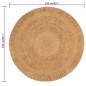 vidaXL Teppich Jute Handgeflochten 150 cm Rund vidaXL Teppich Jute Handgeflochten 150 cm Rund