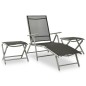 vidaXL 3-tlg. Garten-Lounge-Set Textilene und Aluminium Silbern vidaXL 3-tlg. Garten-Lounge-Set Textilene und Aluminium Silbern