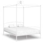 vidaXL Himmelbett-Gestell Weiß Metall 160 x 200 cm vidaXL Himmelbett-Gestell Weiß Metall 160 x 200 cm