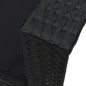 6-tlg. Garten-Lounge-Set mit Auflagen Poly Rattan Schwarz 6-tlg. Garten-Lounge-Set mit Auflagen Poly Rattan Schwarz