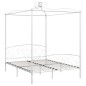 vidaXL Himmelbett-Gestell Weiß Metall 160 x 200 cm vidaXL Himmelbett-Gestell Weiß Metall 160 x 200 cm