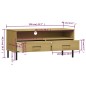 vidaXL TV-Schrank OSLO mit Metallbeinen Braun Massivholz Kiefer vidaXL TV-Schrank OSLO mit Metallbeinen Braun Massivholz Kiefer