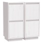 vidaXL Sideboards 2 Stk. Weiß 31,5x34x75 cm Massivholz Kiefer vidaXL Sideboards 2 Stk. Weiß 31,5x34x75 cm Massivholz Kiefer