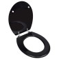 vidaXL Toilettensitz MDF Deckel Schlichtes Design Schwarz vidaXL Toilettensitz MDF Deckel Schlichtes Design Schwarz