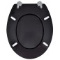 vidaXL Toilettensitz MDF Deckel Schlichtes Design Schwarz vidaXL Toilettensitz MDF Deckel Schlichtes Design Schwarz
