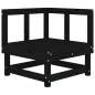 vidaXL Ecksofa mit Kissen Schwarz Massivholz Kiefer vidaXL Ecksofa mit Kissen Schwarz Massivholz Kiefer