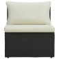 6-tlg. Garten-Lounge-Set mit Auflagen Poly Rattan Braun 6-tlg. Garten-Lounge-Set mit Auflagen Poly Rattan Braun