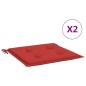 Gartenstuhl-Kissen 2 Stk. Rot 50x50x3 cm Oxford-Gewebe Gartenstuhl-Kissen 2 Stk. Rot 50x50x3 cm Oxford-Gewebe