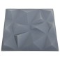 vidaXL 3D-Wandpaneele 24 Stk. 50x50 cm Diamant Grau 6 m² vidaXL 3D-Wandpaneele 24 Stk. 50x50 cm Diamant Grau 6 m²