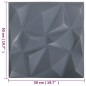 vidaXL 3D-Wandpaneele 24 Stk. 50x50 cm Diamant Grau 6 m² vidaXL 3D-Wandpaneele 24 Stk. 50x50 cm Diamant Grau 6 m²