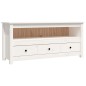 vidaXL TV-Schrank Weiß 114x35x52 cm Massivholz Kiefer vidaXL TV-Schrank Weiß 114x35x52 cm Massivholz Kiefer