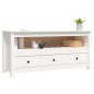 vidaXL TV-Schrank Weiß 114x35x52 cm Massivholz Kiefer vidaXL TV-Schrank Weiß 114x35x52 cm Massivholz Kiefer