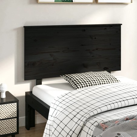 vidaXL Kopfteil Schwarz 124x6x82,5 cm Massivholz Kiefer