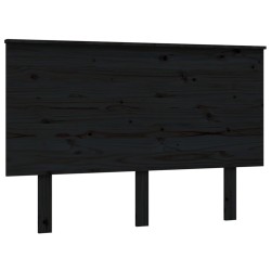 vidaXL Kopfteil Schwarz 124x6x82,5 cm Massivholz Kiefer