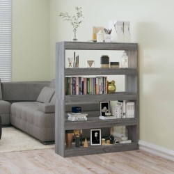 vidaXL Bücherregal/Raumteiler Grau Sonoma 100×30×135 cm