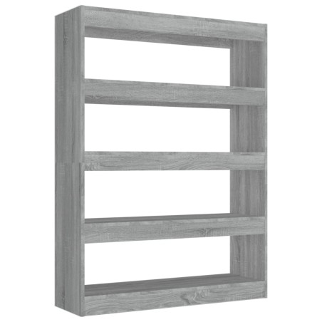 vidaXL Bücherregal/Raumteiler Grau Sonoma 100×30×135 cm