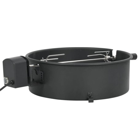 vidaXL BBQ Rotisserie Ring Set 47 cm Schwarz