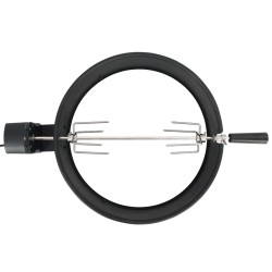 vidaXL BBQ Rotisserie Ring Set 47 cm Schwarz