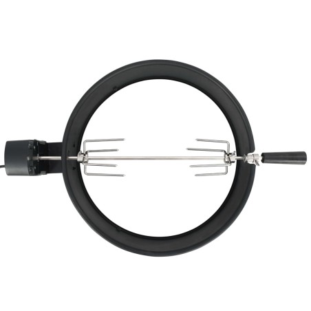vidaXL BBQ Rotisserie Ring Set 47 cm Schwarz