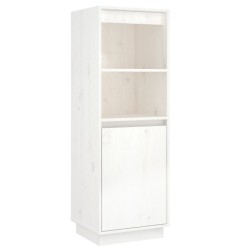 vidaXL Highboard Weiß 37x34x110 cm Massivholz Kiefer