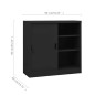 vidaXL Büroschrank mit Schiebetür Anthrazit 90x40x90 cm Stahl vidaXL Büroschrank mit Schiebetür Anthrazit 90x40x90 cm Stahl