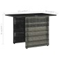 3-tlg. Bistro-Set mit Auflagen Poly Rattan Grau 3-tlg. Bistro-Set mit Auflagen Poly Rattan Grau