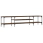 vidaXL TV-Schrank Räuchereiche 201x35x45 cm Holzwerkstoff & Eisen vidaXL TV-Schrank Räuchereiche 201x35x45 cm Holzwerkstoff & Eisen