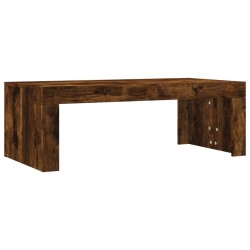 vidaXL Couchtisch Räuchereiche 102x50x36 cm Holzwerkstoff