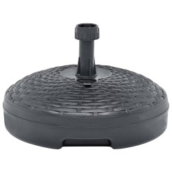 vidaXL Sonnenschirmständer Sand/Wasser 20L Anthrazit Kunststoff Rattan