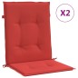 Gartenstuhlauflagen für Niedriglehner 2 Stk. Rot 100x50x3 cm Gartenstuhlauflagen für Niedriglehner 2 Stk. Rot 100x50x3 cm